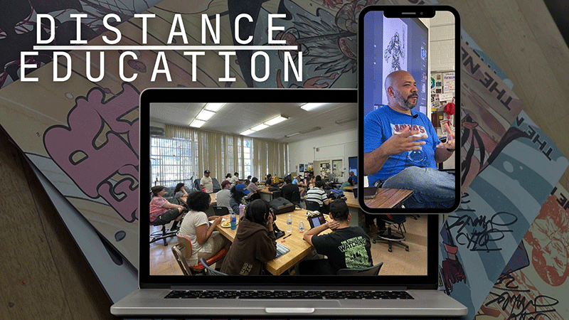 Marvel Comic Artist and UCR Professor John Jennings Leads Hybrid Drawing Workshop for RCCD Students