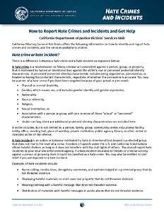 hate crime brochure